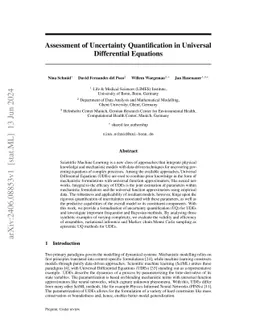 Assessment of Uncertainty Quantification in Universal Differential
  Equations