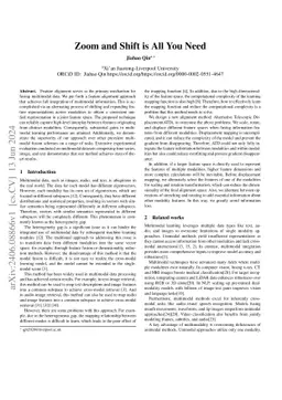 Zoom and Shift are All You Need