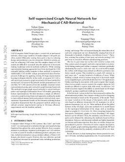 Self-supervised Graph Neural Network for Mechanical CAD Retrieval