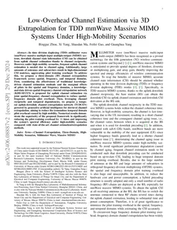 Low-Overhead Channel Estimation via 3D Extrapolation for TDD mmWave Massive MIMO Systems Under High-Mobility Scenarios