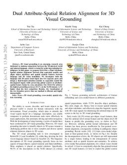 Dual Attribute-Spatial Relation Alignment for 3D Visual Grounding