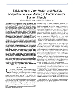 Efficient Multi-View Fusion and Flexible Adaptation to View Missing in
  Cardiovascular System Signals