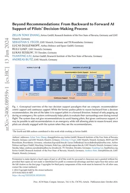 Beyond Recommendations: From Backward to Forward AI Support of Pilots'
  Decision-Making Process