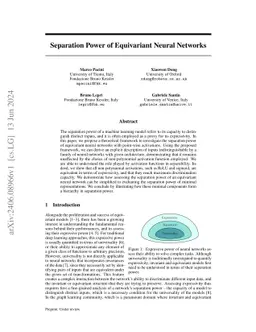 Separation Power of Equivariant Neural Networks
