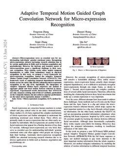 Adaptive Temporal Motion Guided Graph Convolution Network for
  Micro-expression Recognition