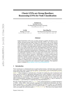 Classic GNNs are Strong Baselines: Reassessing GNNs for Node
  Classification