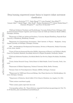 Deep learning empowered sensor fusion boosts infant movement
  classification