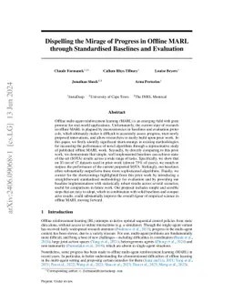 Dispelling the Mirage of Progress in Offline MARL through Standardised
  Baselines and Evaluation