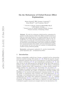 On the Robustness of Global Feature Effect Explanations