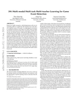 3M: Multi-modal Multi-task Multi-teacher Learning for Game Event
  Detection