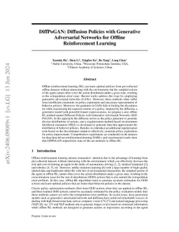 DiffPoGAN: Diffusion Policies with Generative Adversarial Networks for
  Offline Reinforcement Learning