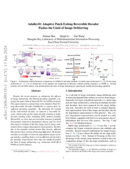 AdaRevD: Adaptive Patch Exiting Reversible Decoder Pushes the Limit of
  Image Deblurring