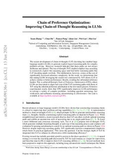 Chain of Preference Optimization: Improving Chain-of-Thought Reasoning
  in LLMs