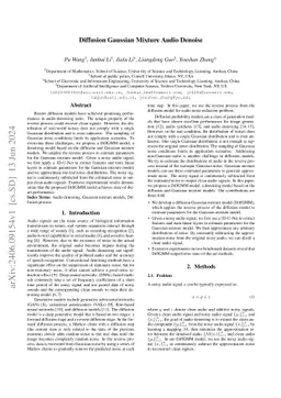 Diffusion Gaussian Mixture Audio Denoise