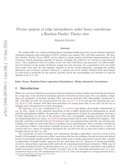 Precise analysis of ridge interpolators under heavy correlations -- a
  Random Duality Theory view