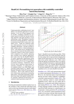 ReadCtrl: Personalizing text generation with readability-controlled
  instruction learning