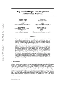 Deep Sketched Output Kernel Regression for Structured Prediction