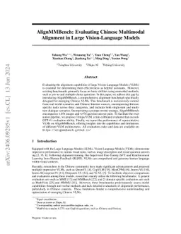 AlignMMBench: Evaluating Chinese Multimodal Alignment in Large Vision-Language Models