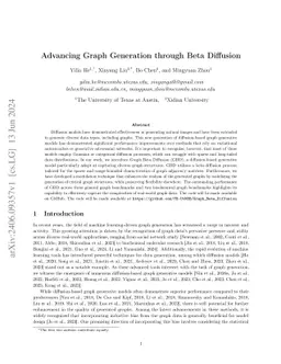 Advancing Graph Generation through Beta Diffusion
