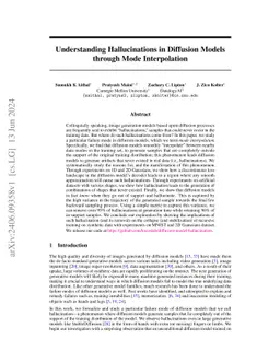 Understanding Hallucinations in Diffusion Models through Mode
  Interpolation