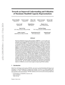 Towards an Improved Understanding and Utilization of Maximum Manifold
  Capacity Representations