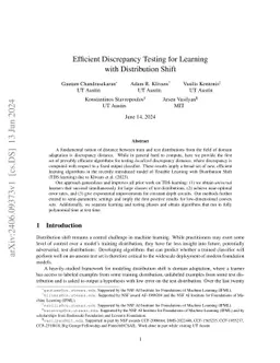 Efficient Discrepancy Testing for Learning with Distribution Shift