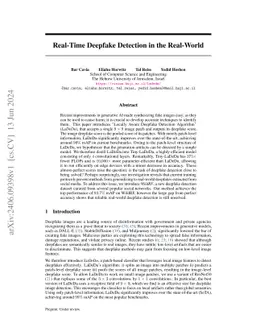 Real-Time Deepfake Detection in the Real-World