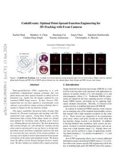 CodedEvents: Optimal Point-Spread-Function Engineering for 3D-Tracking
  with Event Cameras