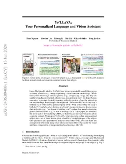 Yo'LLaVA: Your Personalized Language and Vision Assistant