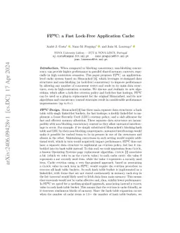 FLeeC: a Fast Lock-Free Application Cache