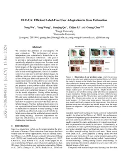 ELF-UA: Efficient Label-Free User Adaptation in Gaze Estimation
