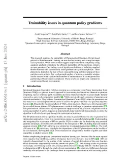 Trainability issues in quantum policy gradients