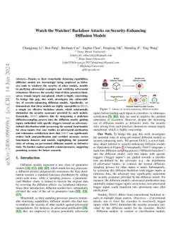 Watch the Watcher! Backdoor Attacks on Security-Enhancing Diffusion
  Models
