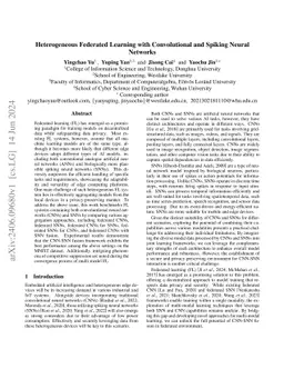 Heterogeneous Federated Learning with Convolutional and Spiking Neural
  Networks