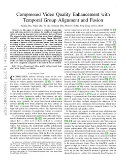 Compressed Video Quality Enhancement with Temporal Group Alignment and
  Fusion