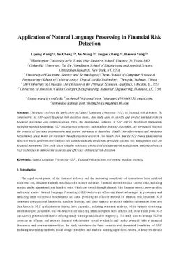 Application of Natural Language Processing in Financial Risk Detection
