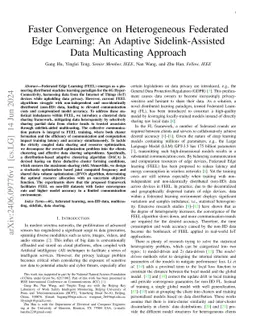 Faster Convergence on Heterogeneous Federated Edge Learning: An Adaptive
  Clustered Data Sharing Approach