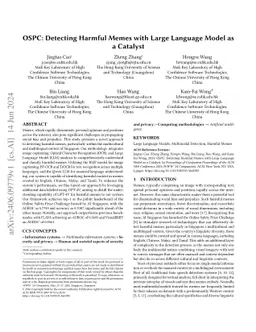 OSPC: Detecting Harmful Memes with Large Language Model as a Catalyst