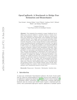 OpenCapBench: A Benchmark to Bridge Pose Estimation and Biomechanics
