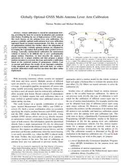 Globally Optimal GNSS Multi-Antenna Lever Arm Calibration