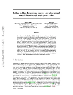 Sailing in high-dimensional spaces: Low-dimensional embeddings through
  angle preservation