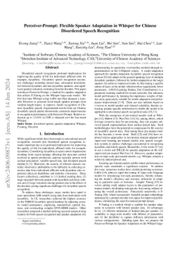 Perceiver-Prompt: Flexible Speaker Adaptation in Whisper for Chinese
  Disordered Speech Recognition