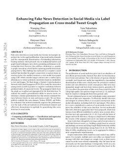 Enhancing Fake News Detection in Social Media via Label Propagation on
  Cross-modal Tweet Graph