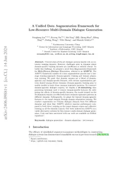 A Unified Data Augmentation Framework for Low-Resource Multi-Domain
  Dialogue Generation