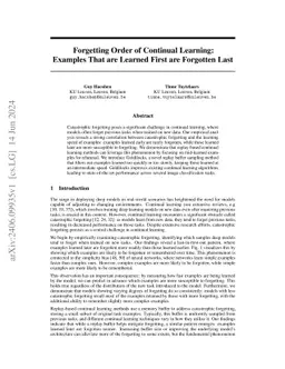 Predicting the Susceptibility of Examples to Catastrophic Forgetting