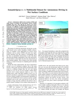 SemanticSpray++: A Multimodal Dataset for Autonomous Driving in Wet
  Surface Conditions