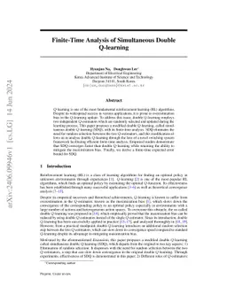 Finite-Time Analysis of Simultaneous Double Q-learning