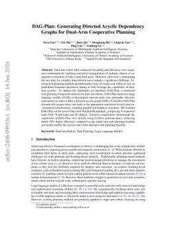 DAG-Plan: Generating Directed Acyclic Dependency Graphs for Dual-Arm Cooperative Planning