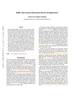 HIRO: Hierarchical Information Retrieval Optimization