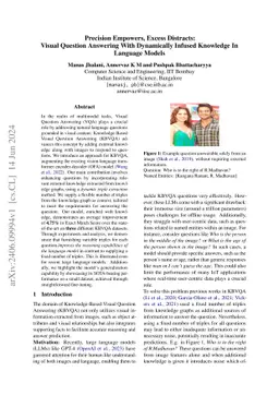 Precision Empowers, Excess Distracts: Visual Question Answering With
  Dynamically Infused Knowledge In Language Models